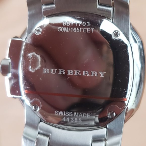 $1295 MSRP~ Burberry Silver Women's The Britain Bby1703 Watch- RARE- DESC. - Picture 11 of 11